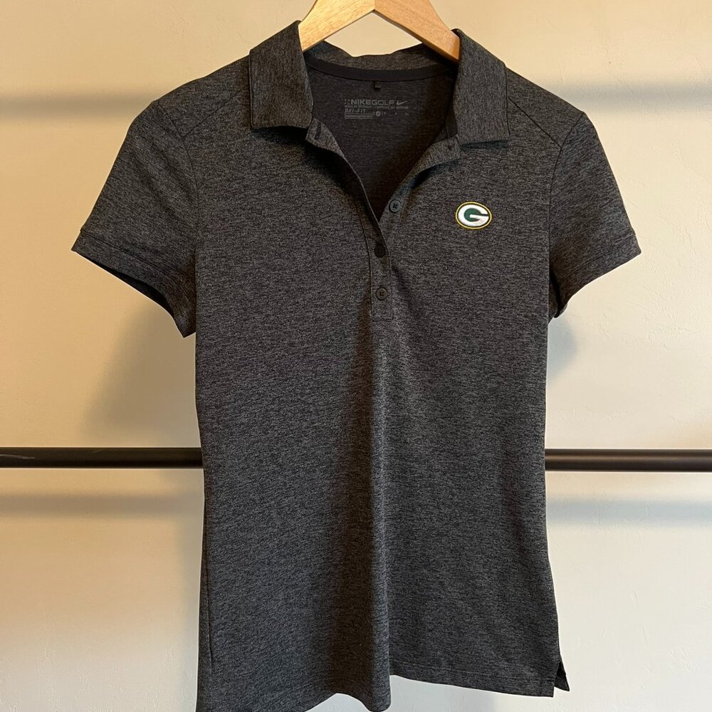 Nike Golf Dri-Fit Women's Green Bay Packers Gray Polo S